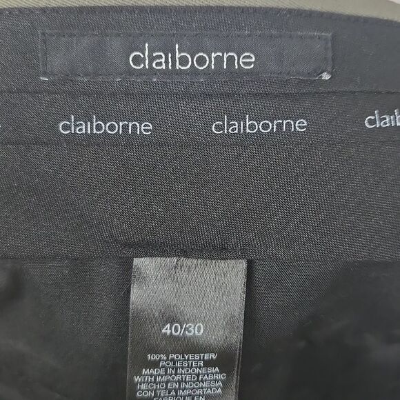 Claiborne Men's 40x30 PR Essentials Meru Classic Fit Pleated Dress Pant Cuffed - Picture 6 of 14